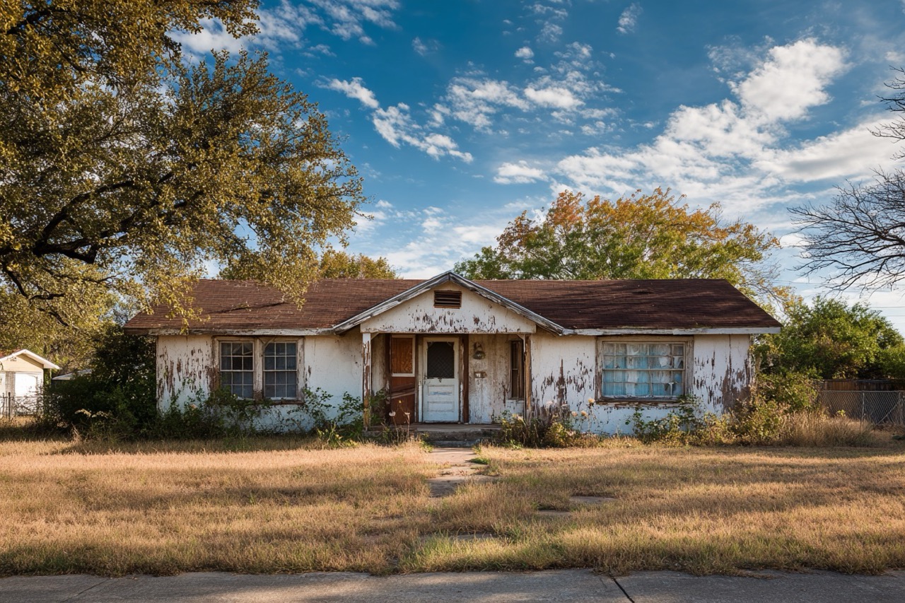 Condemned residential property in Texas requiring repairs