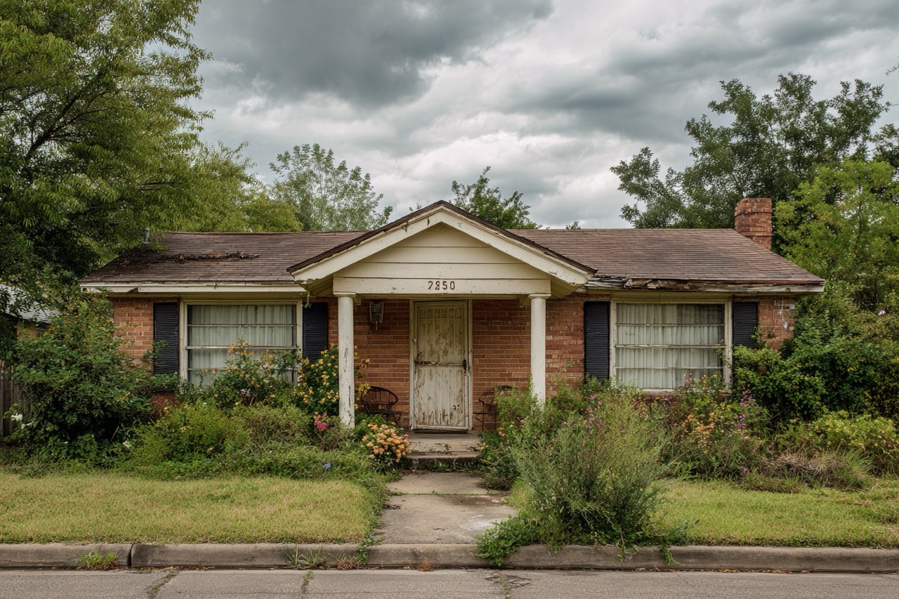 hoarder house exterior texas residential property