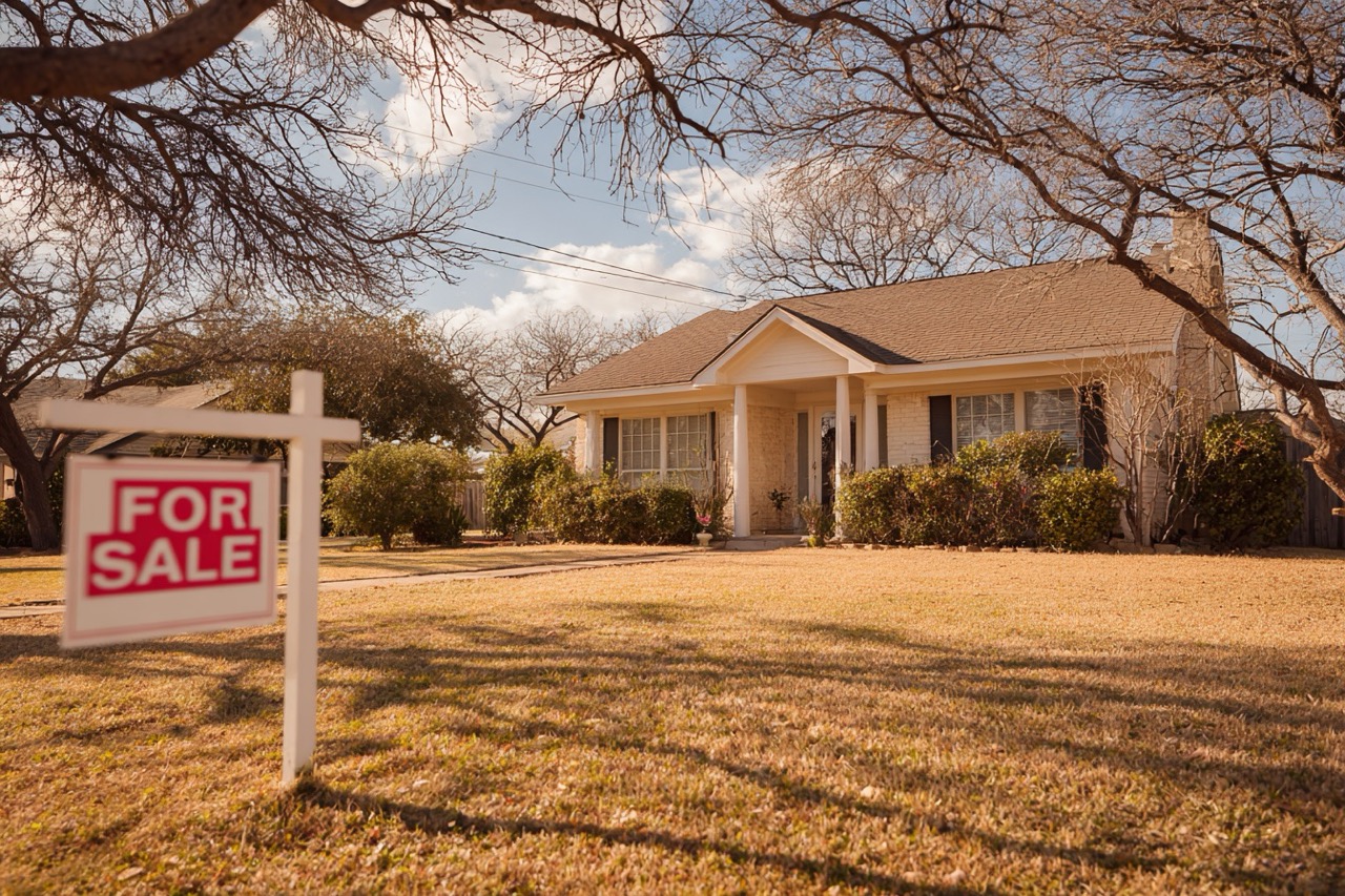 for sale sign hoarder house texas real estate