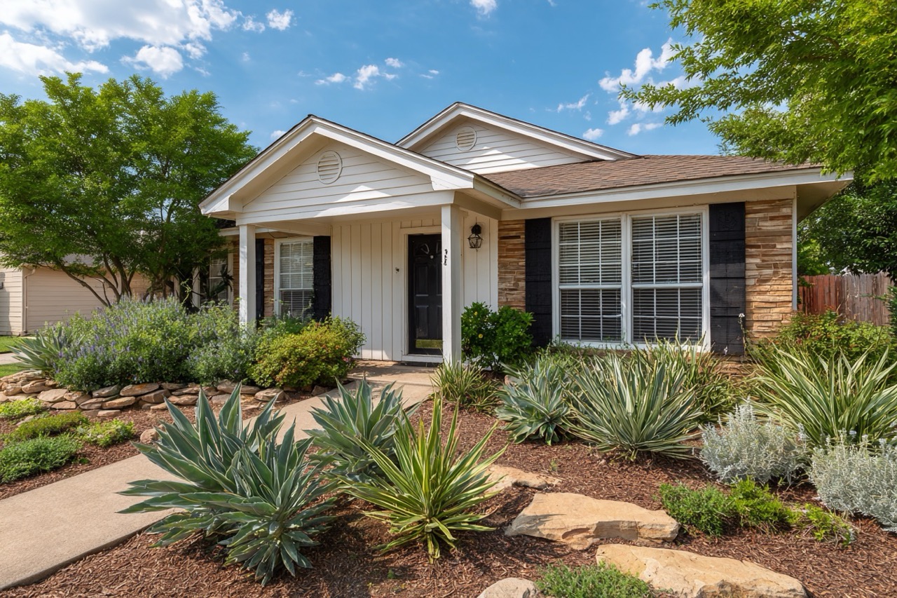 Texas rental property exterior with improved curb appeal