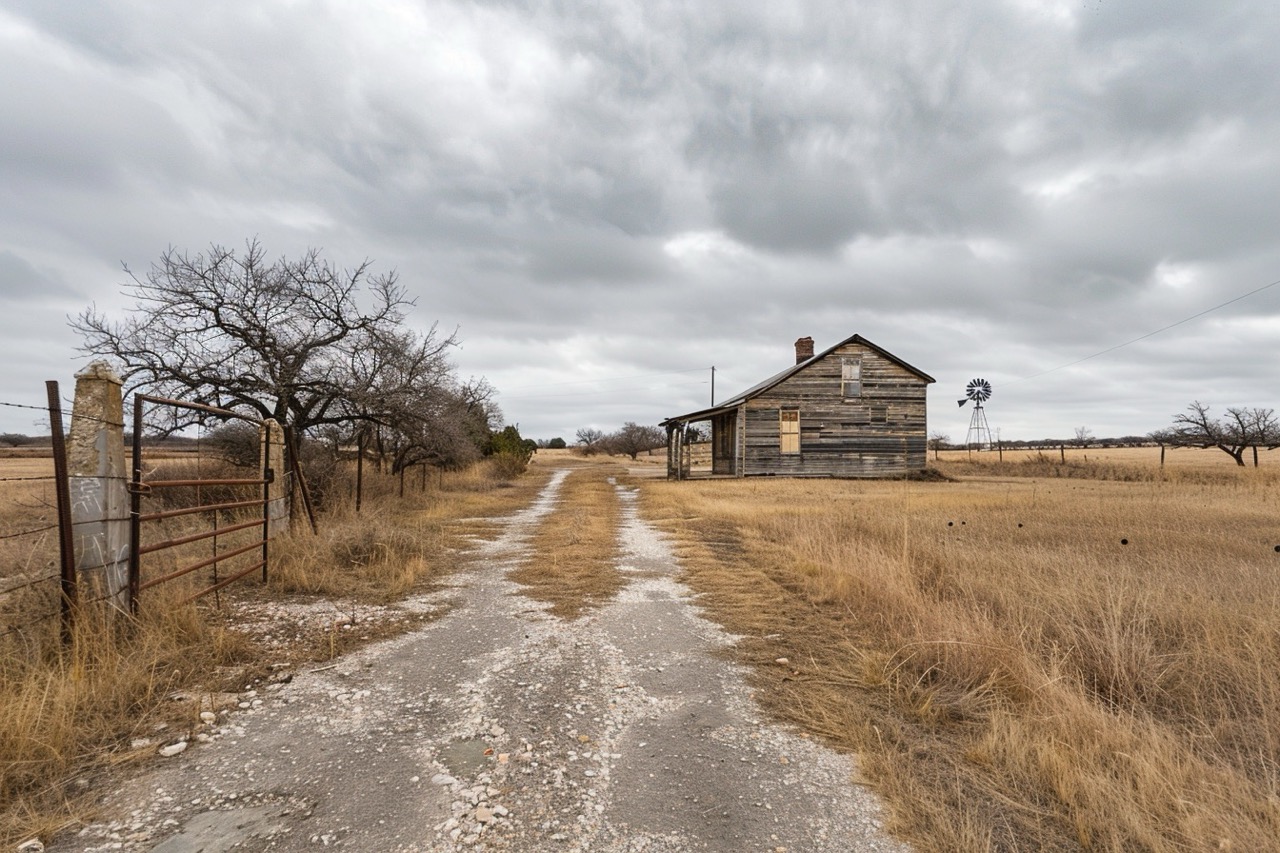 Vacant ranch house in Texas at risk for squatter occupation