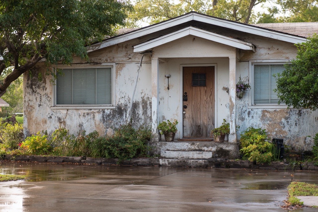 Texas property with flood damage undergoing repairs