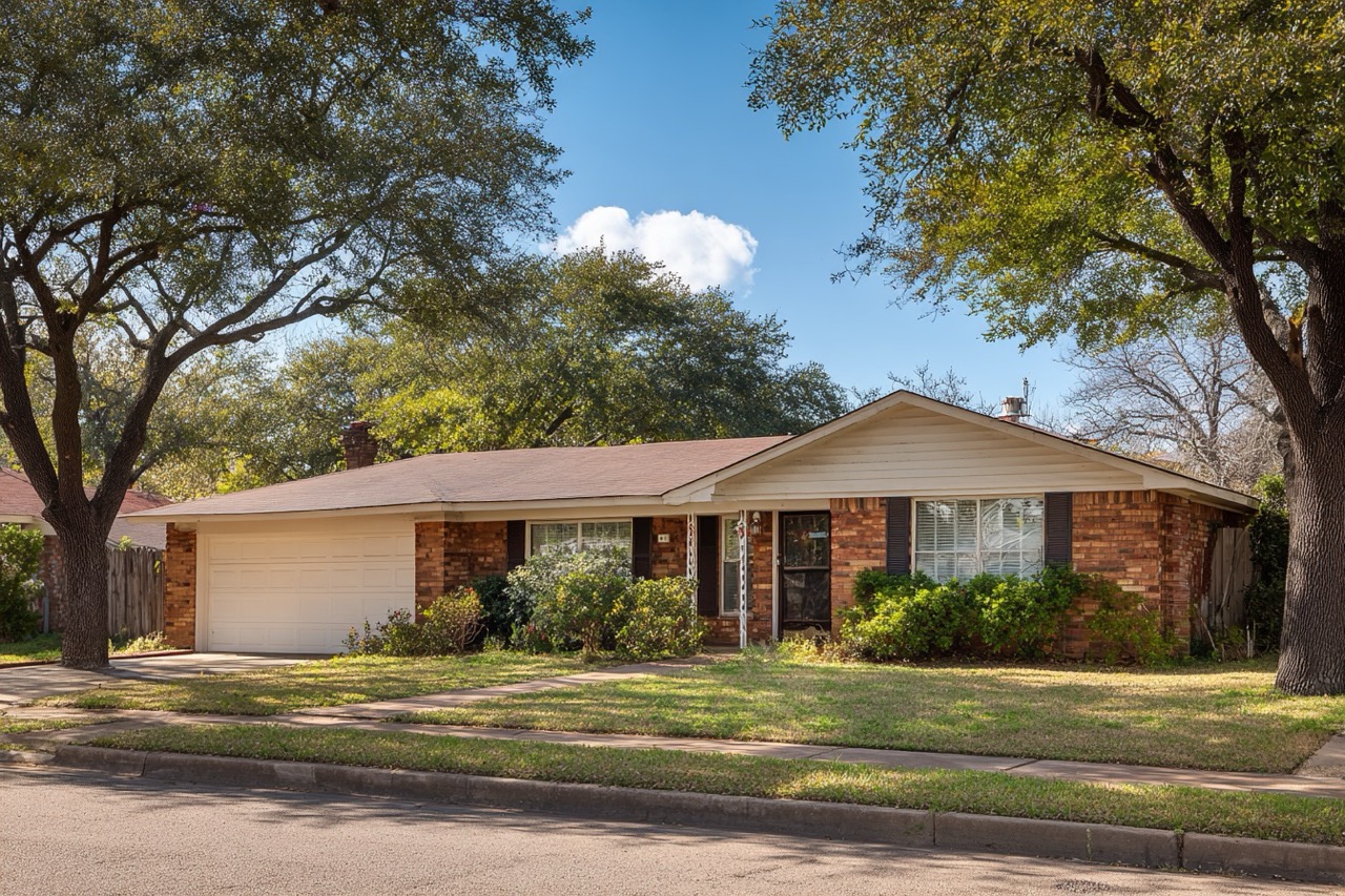Texas probate property suburban home exterior