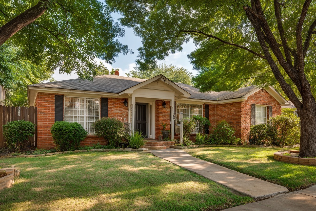 Typical Texas home in Fort Worth area showing property tax considerations
