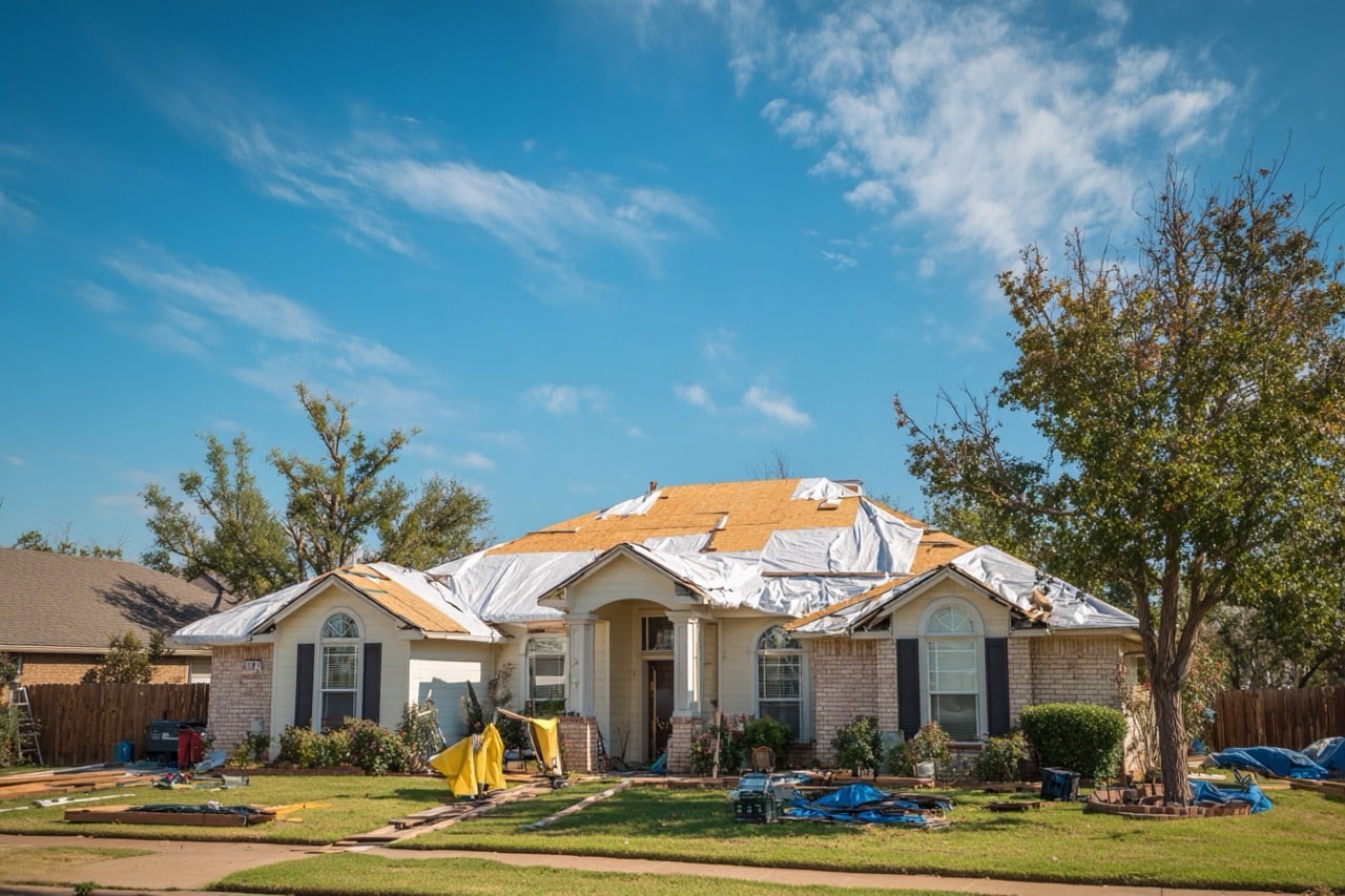 Storm damaged Texas home being prepared for sale